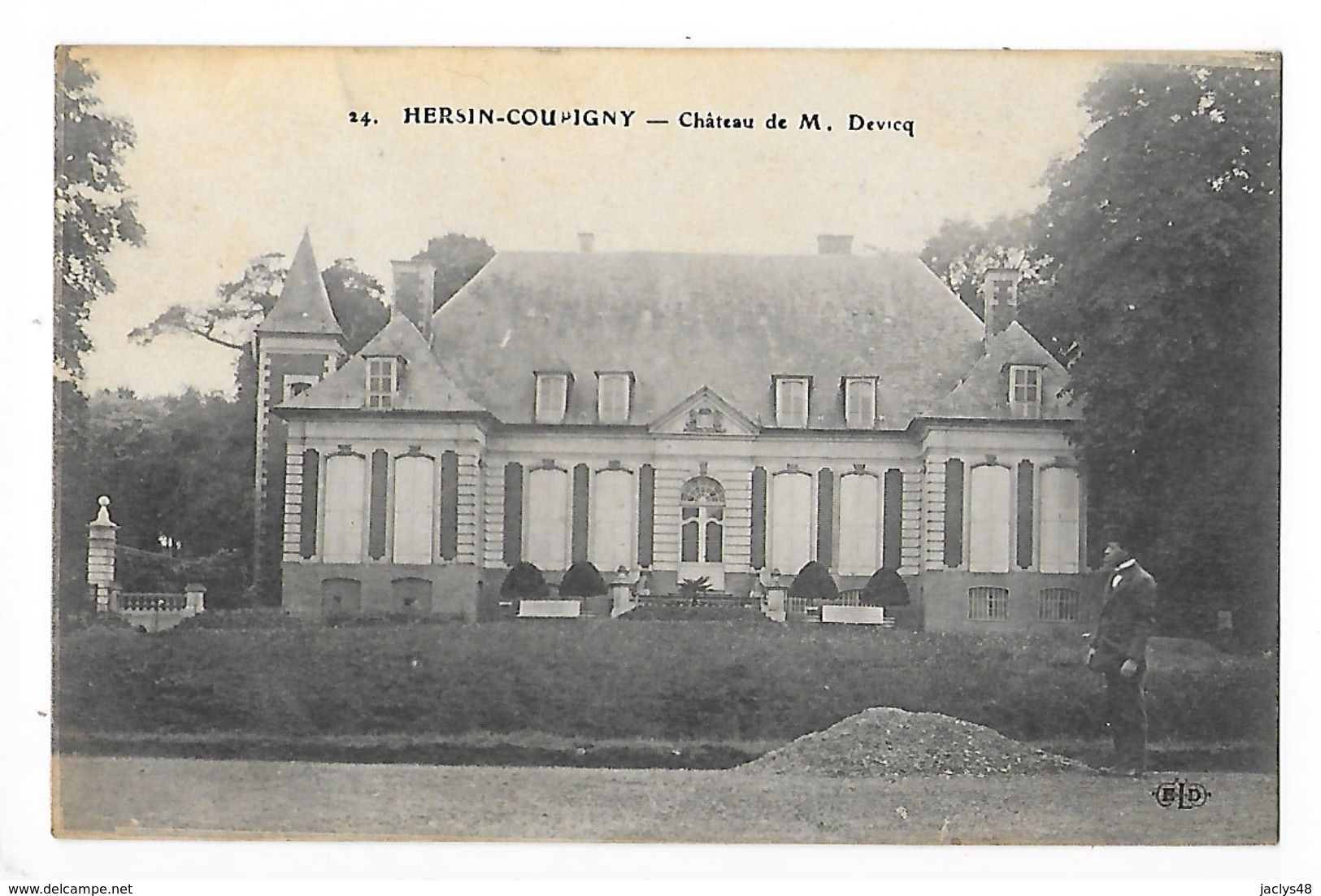 HERSIN-COUPIGNY  (cpa 62)   Château De Mr Devicq -    - L 1 - Autres & Non Classés