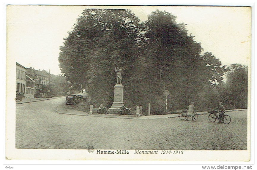 Hamme-Mille. Monument 1914-1918. - Beauvechain