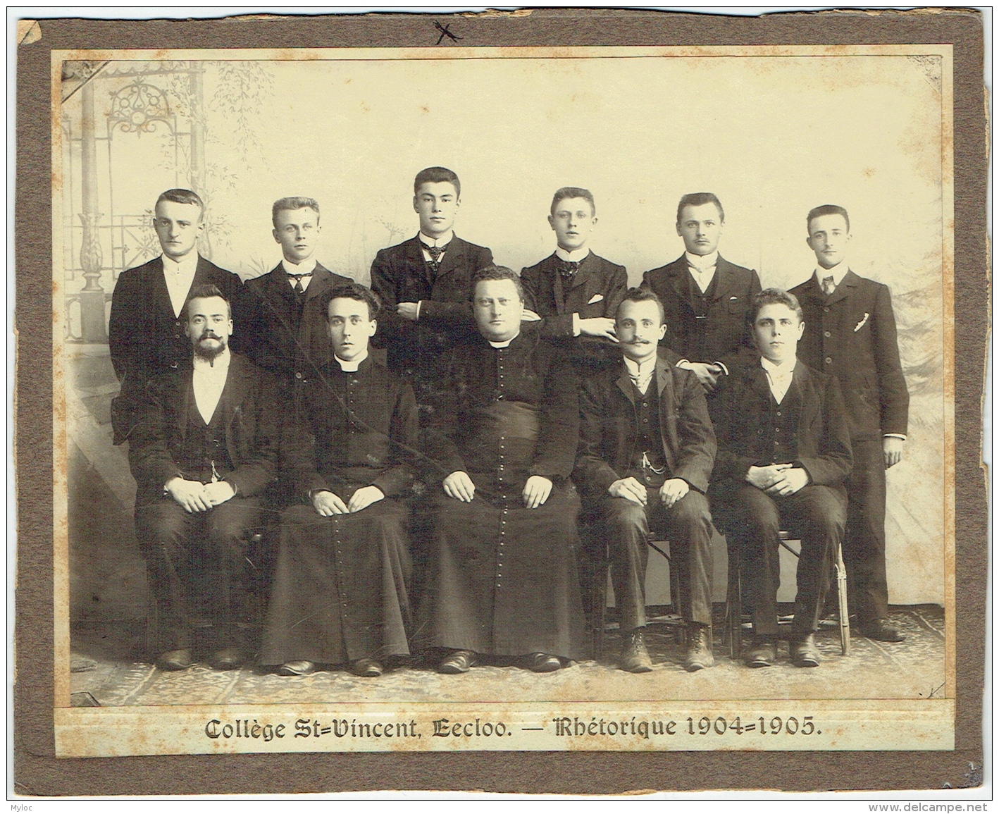 Foto/Grande Photo. Eecloo/Ekloo. Collège St.-Vincent. Rhétorique 1904/1905. Photo De Classe. - Plaatsen