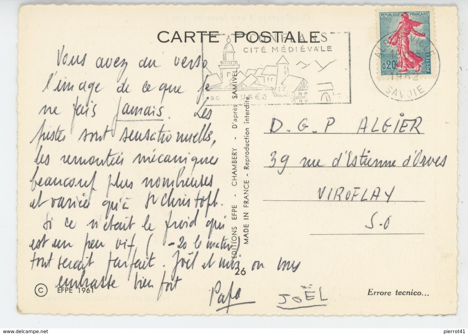 Jolie Carte Fantaisie Skieur "Conséquence D'une Faute De Carre" Signée SAMIVEL - Samivel