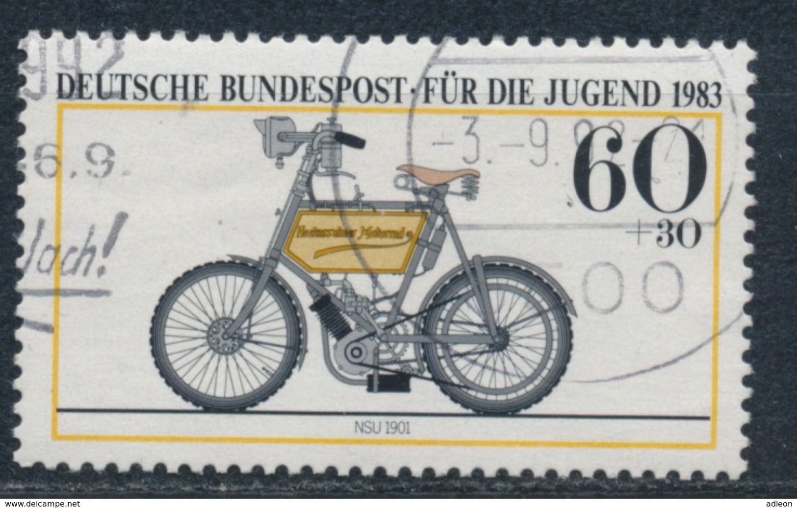 RFA - Motos Historiques YT 1001 Obl. / Bund - Jugend : Historische Motorräder Mi.Nr.1169 Gest. - Used Stamps