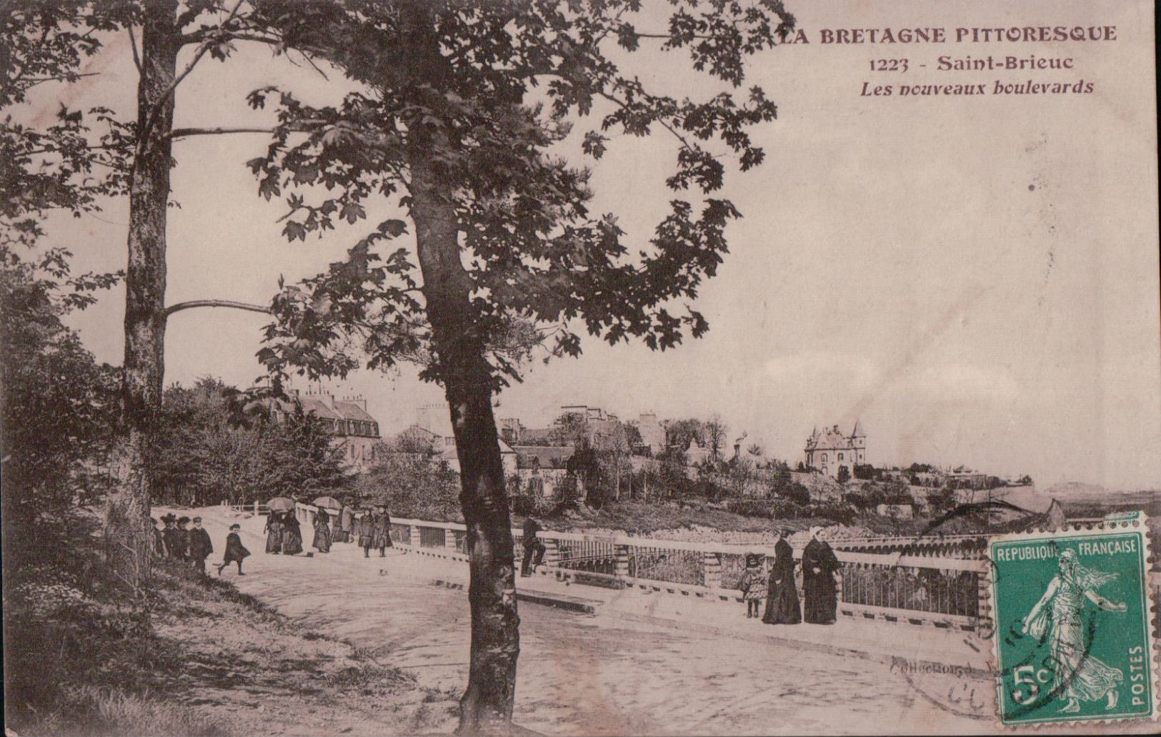 1380  ST BRIEUC 1910  TIMBRE ECRITE - Saint-Brieuc