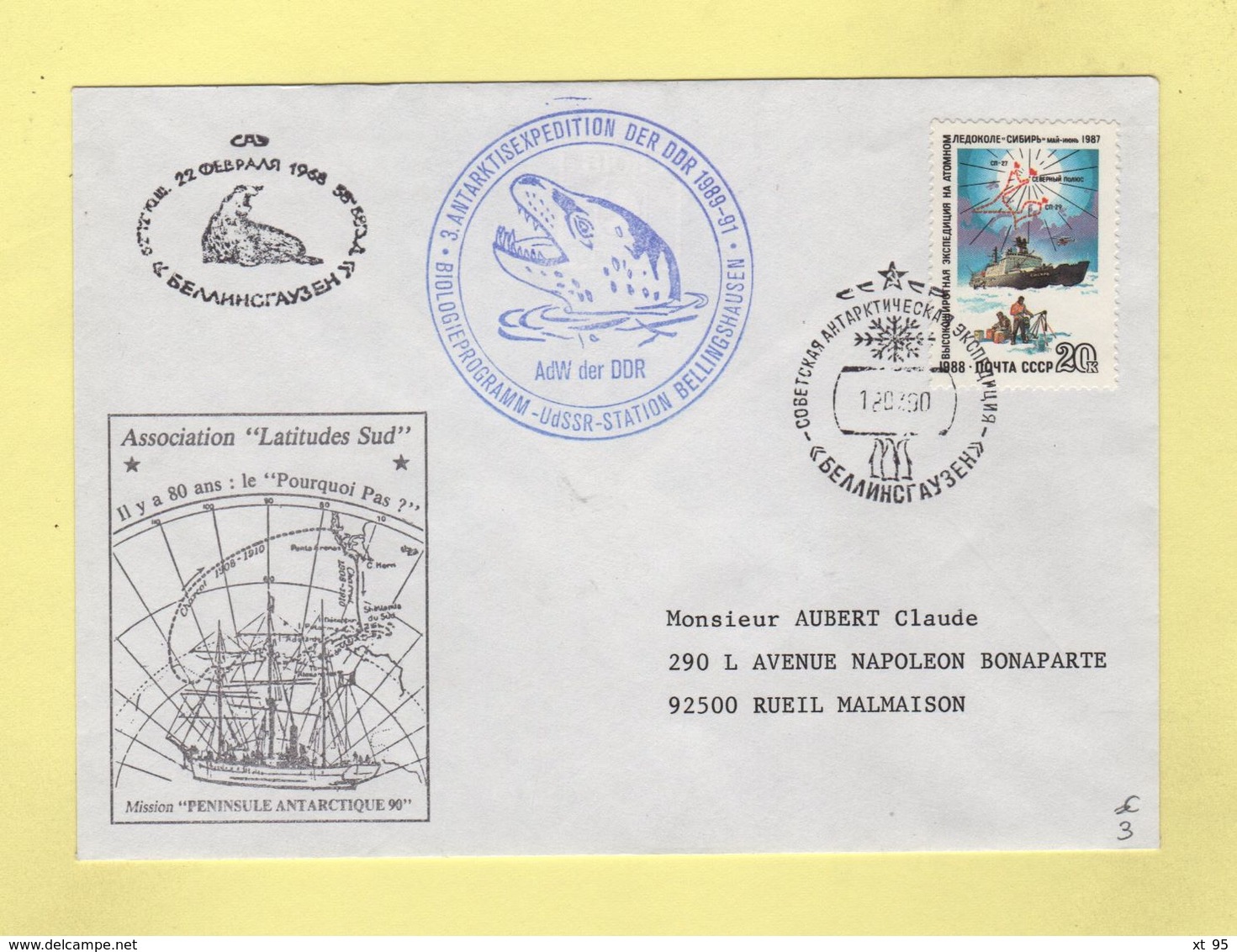 Antarctique - Mission Russe - 1990 - Programme Biologique - Autres & Non Classés