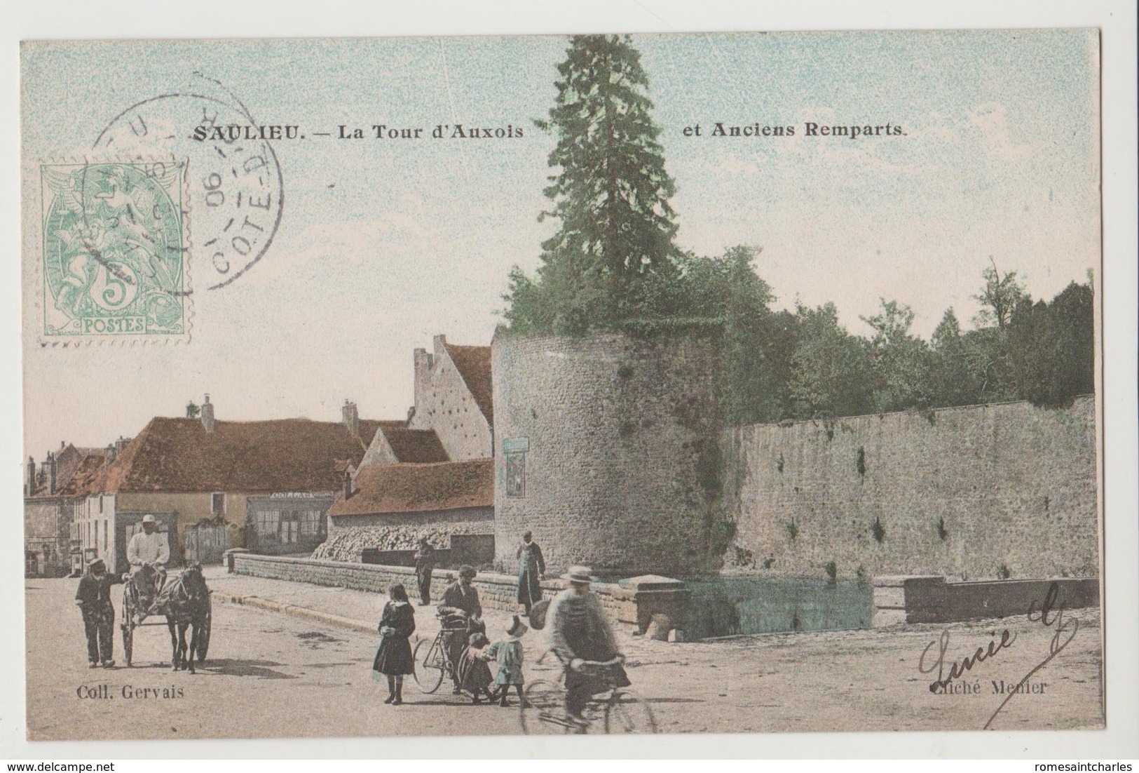 CPA SAULIEU La Tour D' Auxois Et Anciens Remparts - Saulieu