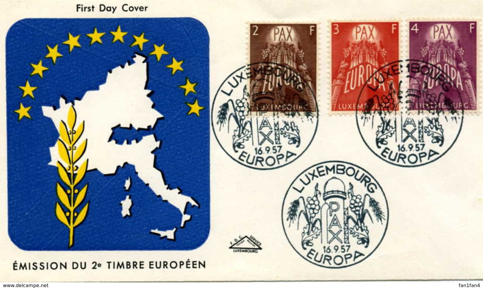 Enveloppes 1er Jour - Europa CEPT - 1957 - LUXEMBOURG - 1957