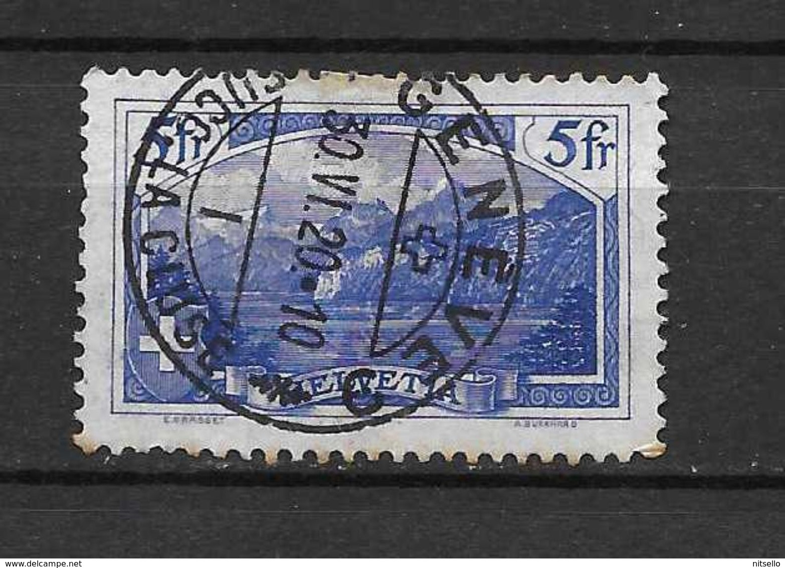 LOTE 1576  ///  SUIZA  1914     YVERT Nº: 143   CON MATASELLO COMPLETO   ¡¡¡¡¡ LIQUIDATION !!!!!!! - Usados