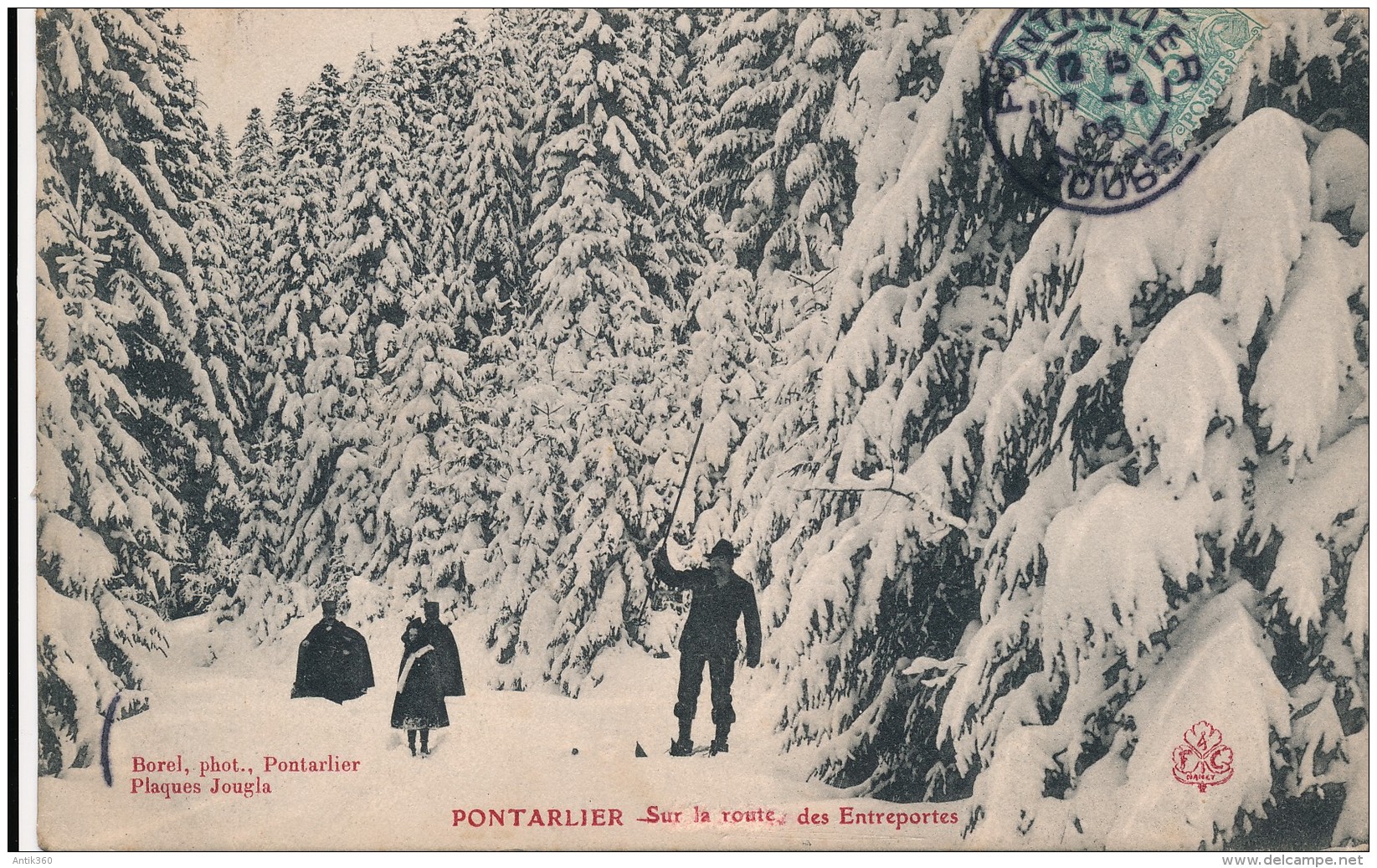 CPA 25 PONTARLIER Sur La Route Des Entreportes Edition Borel Carte Rare - Pontarlier