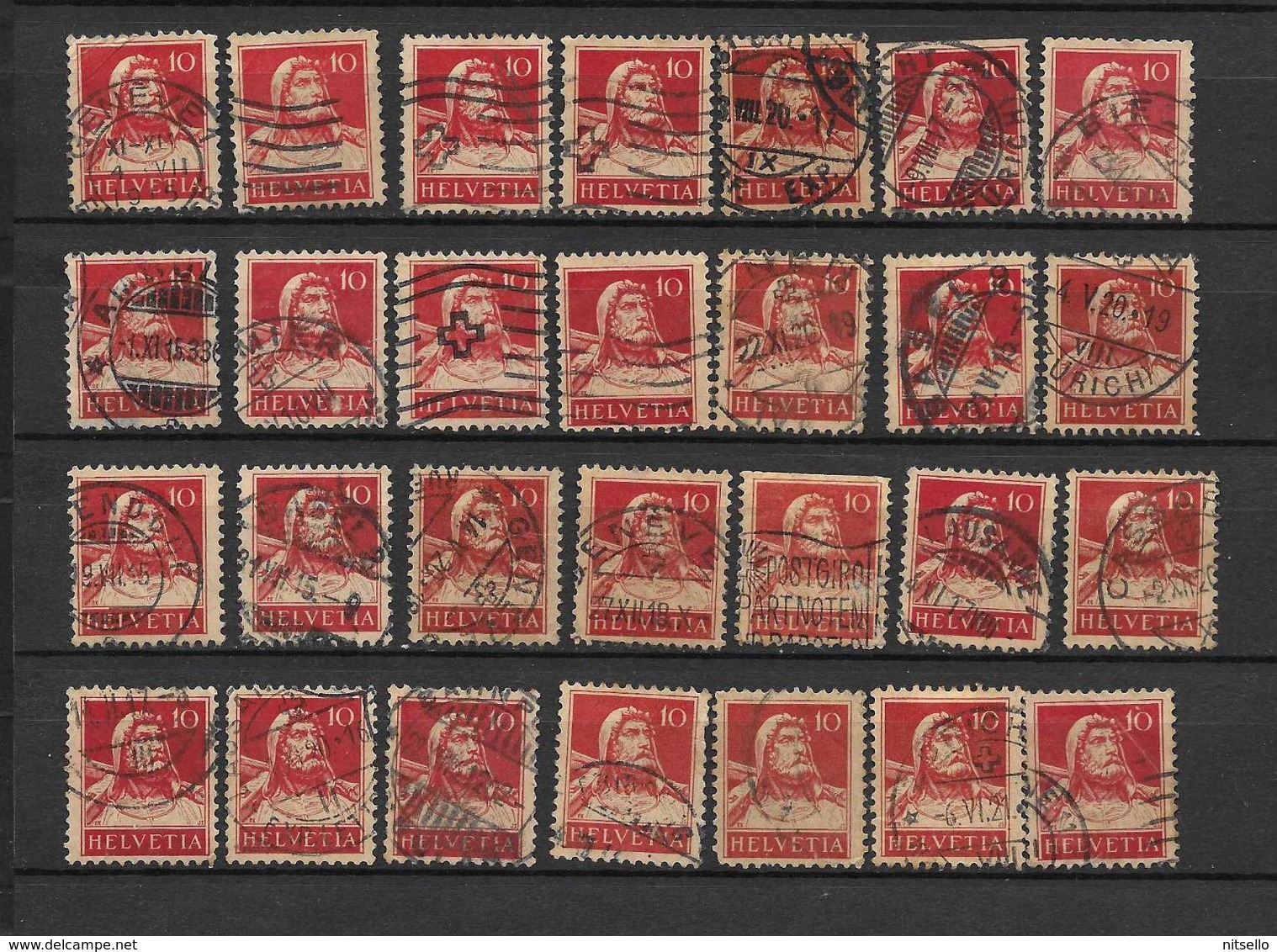 LOTE 1578  ///  SUIZA  1914     YVERT Nº: 138  ESTUDIO DE COLOR , DENTADO Y MATASELLOS     ¡¡¡¡¡ LIQUIDATION !!!!!!! - Usados