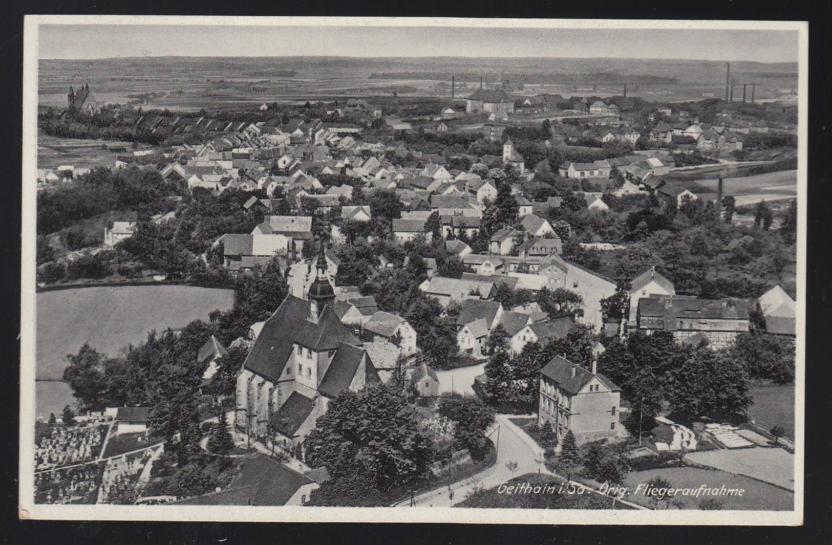 DR Bildpostkarte Fotokarte Fliegeraufnahme 1936 Geithain Nach Leipzig K1121 - Briefe U. Dokumente