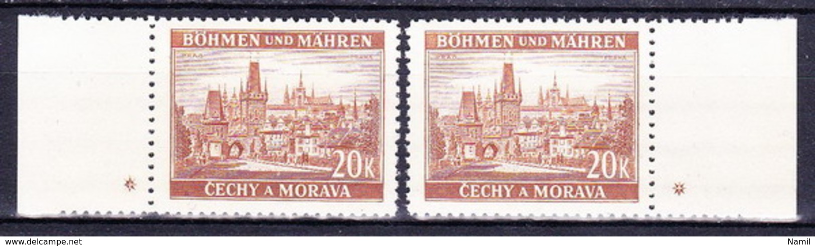 Boheme Et Moravie 1939 Mi 37 (Yv 37 Avec Bdf), (MNH) ** - Unused Stamps