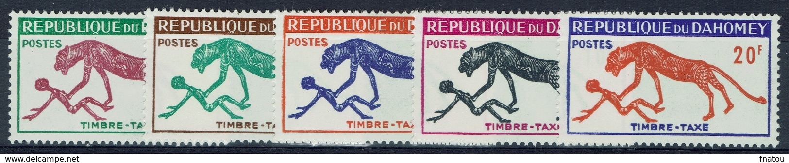 Dahomey (Benin), Postage Due, 1963, MNH VF  Complete Set Of 5 - Benin - Dahomey (1960-...)