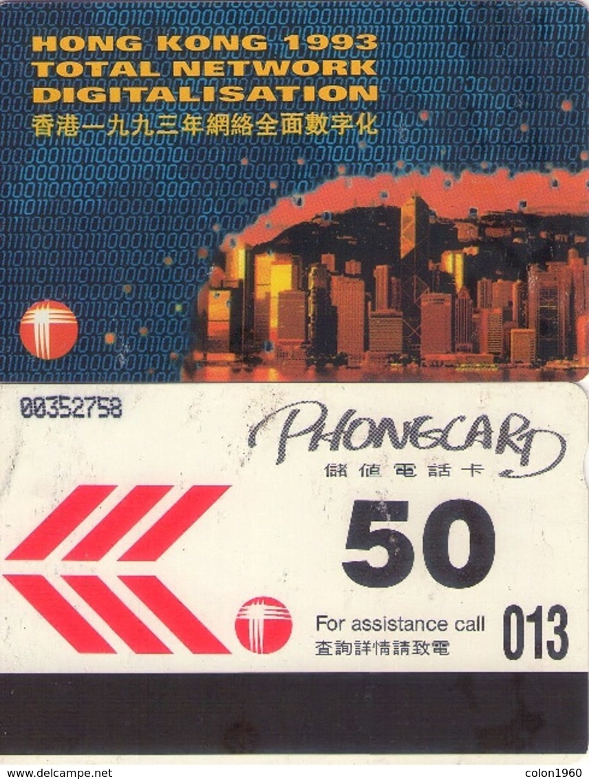 TARJETA TELEFONICA USADA DE HONG KONG. (012) - Hongkong