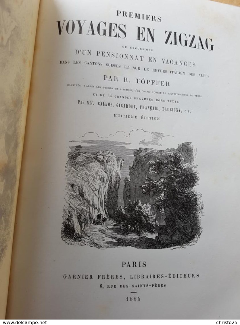 Premier Voyages En Zig-Zag 6eme édition 1885 - 1801-1900