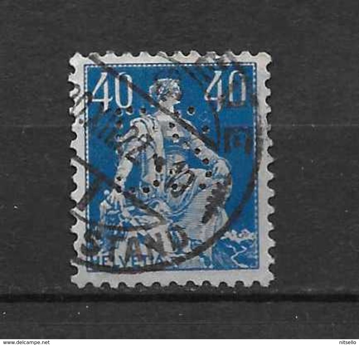 LOTE 1578  ///  SUIZA  1915     YVERT Nº: 164  Con Perforacion Comercial         ¡¡¡¡¡ LIQUIDATION !!!!!!! - Usados