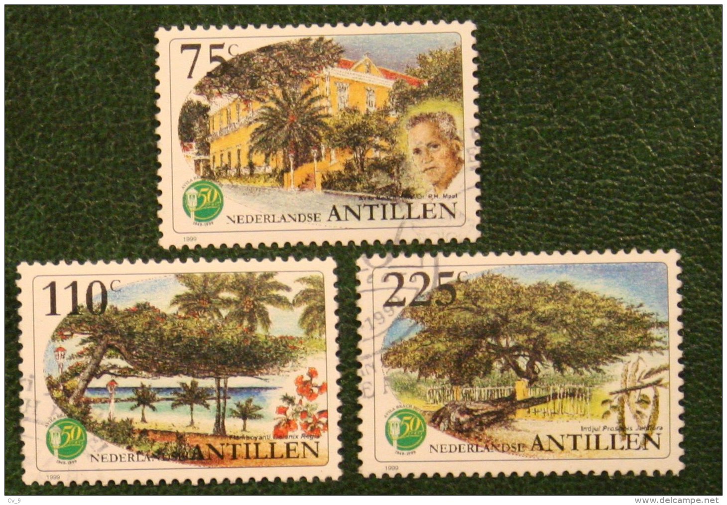 50 Jaar Avila Beach Hotel NVPH 1249-1251 1999 Gestempeld / Used NEDERLANDSE ANTILLEN NETHERLANDS ANTILLES - Curaçao, Nederlandse Antillen, Aruba