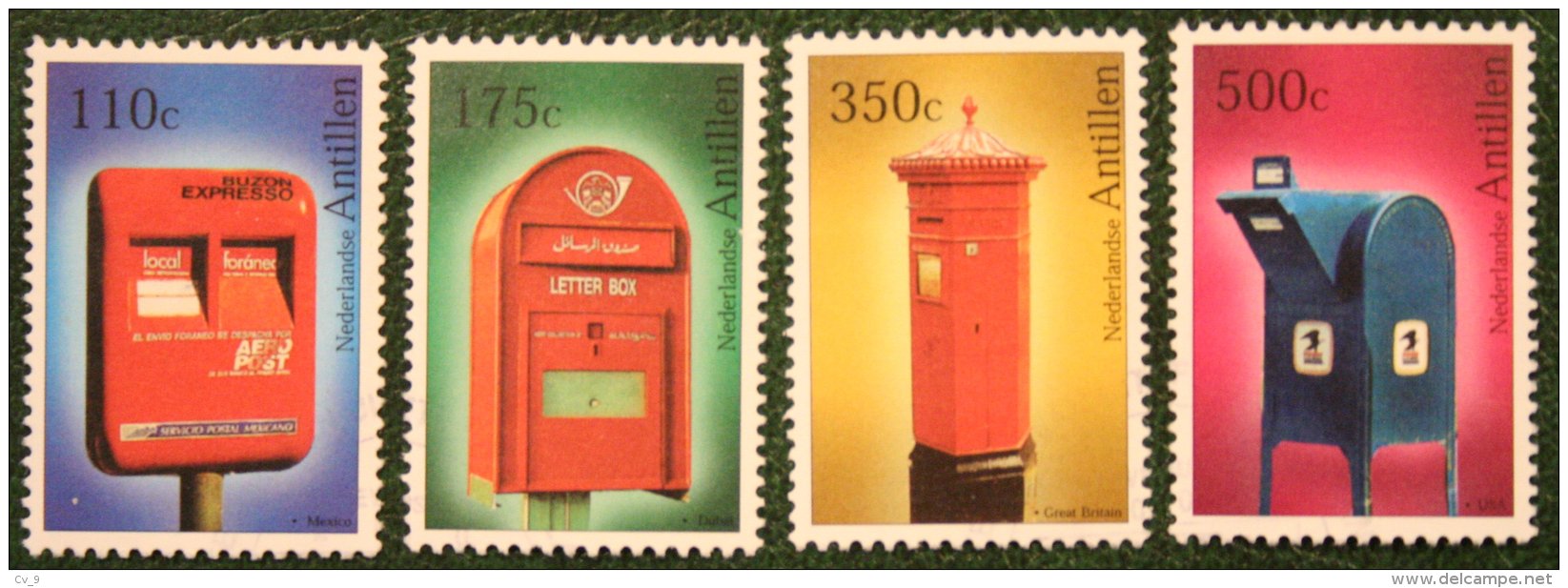 Brievenbussen Mailbox Postfächer NVPH 1323-1326 2000 Gestempeld USED NEDERLANDSE ANTILLEN / NETHERLANDS ANTILLES - Curaçao, Nederlandse Antillen, Aruba