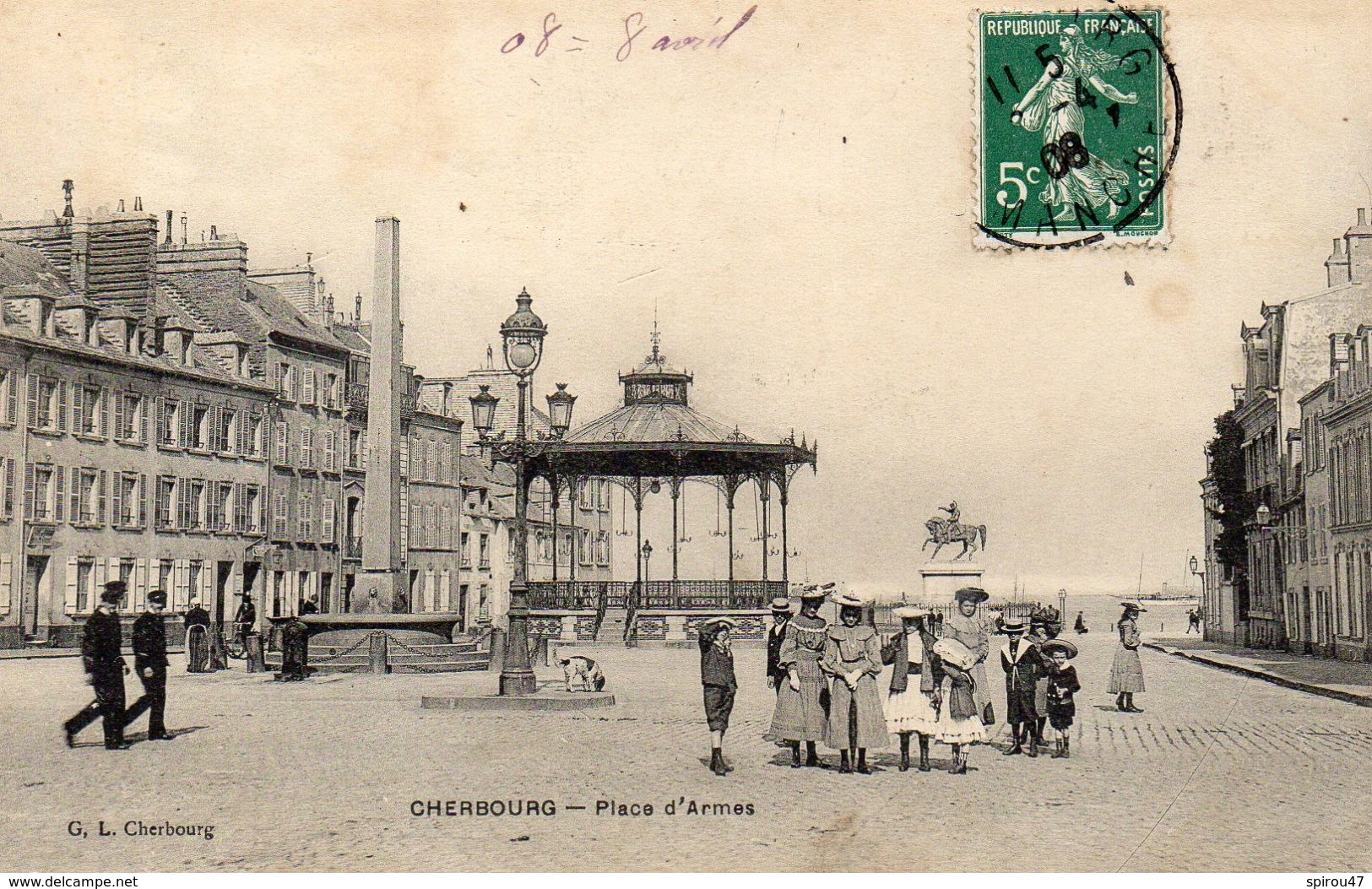 CPA CHERBOURG - PLACE D'ARMES - Cherbourg