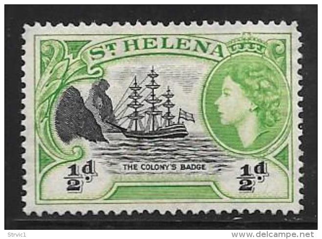 St. Helema, Scott # 140 Mint Hinged Badge Of The Colony, 1953 - Saint Helena Island