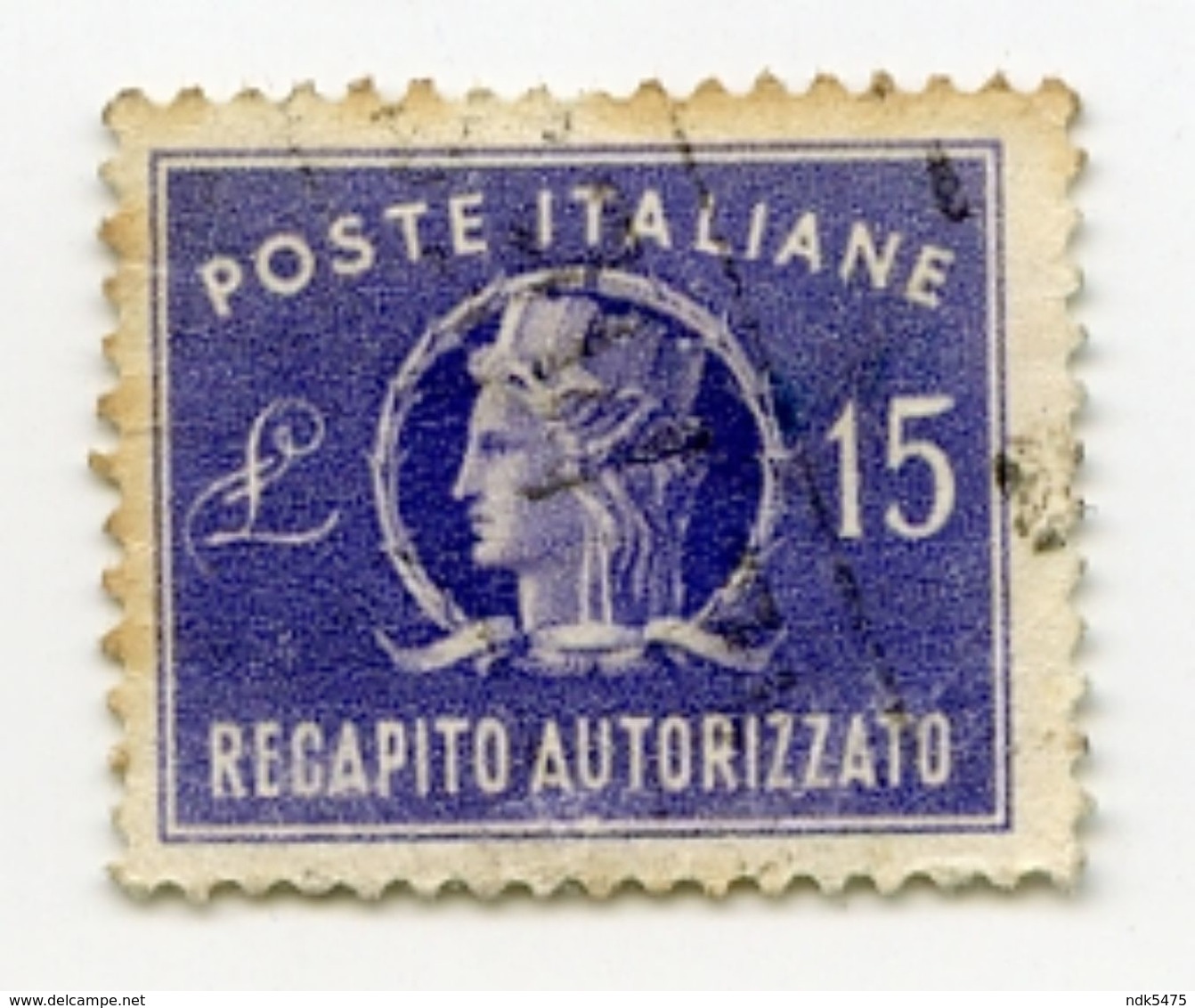 CINDERELLA STAMP : ITALY - POSTE ITALIANE RECAPITO AUTORIZZATO L. 15 - Erinnofilie