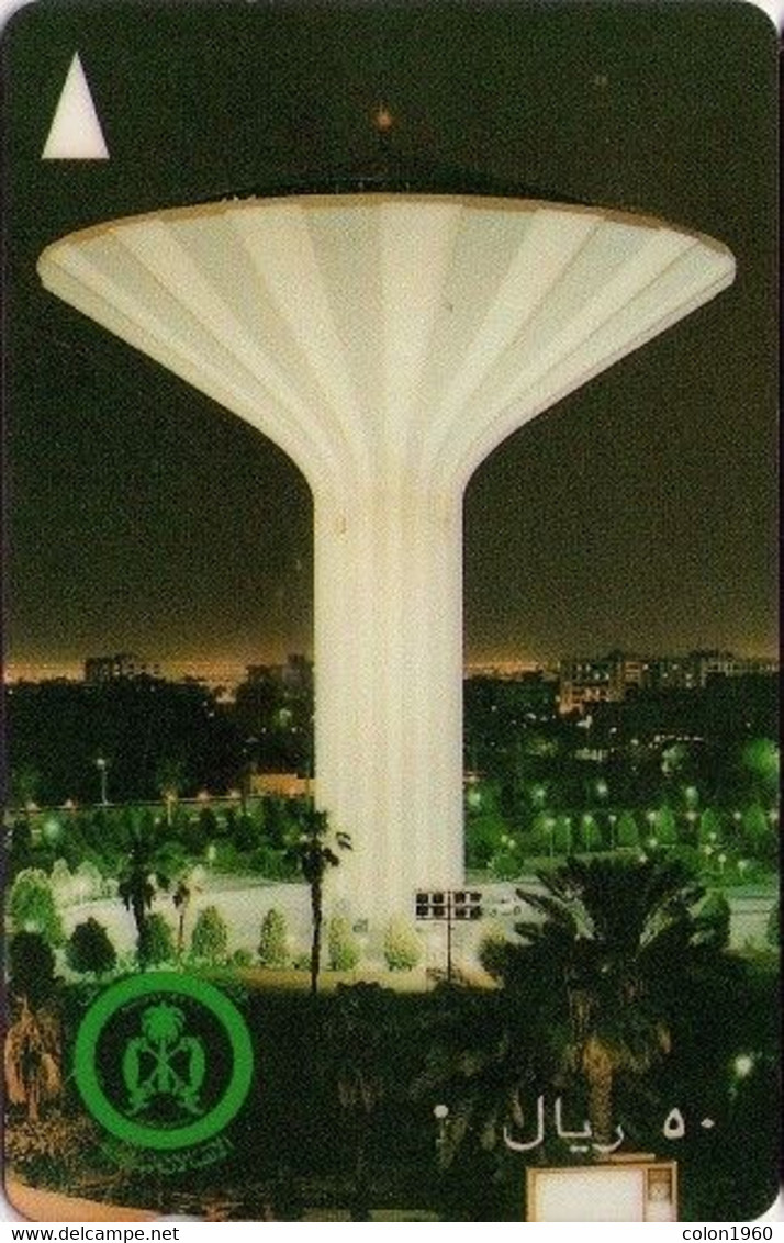 ARABIA SAUDITA. Water Tower At Night (SAUDE). SA-STC-0001 (SAUDE - C). (001). "C" TRANSPARENT. - Arabia Saudita