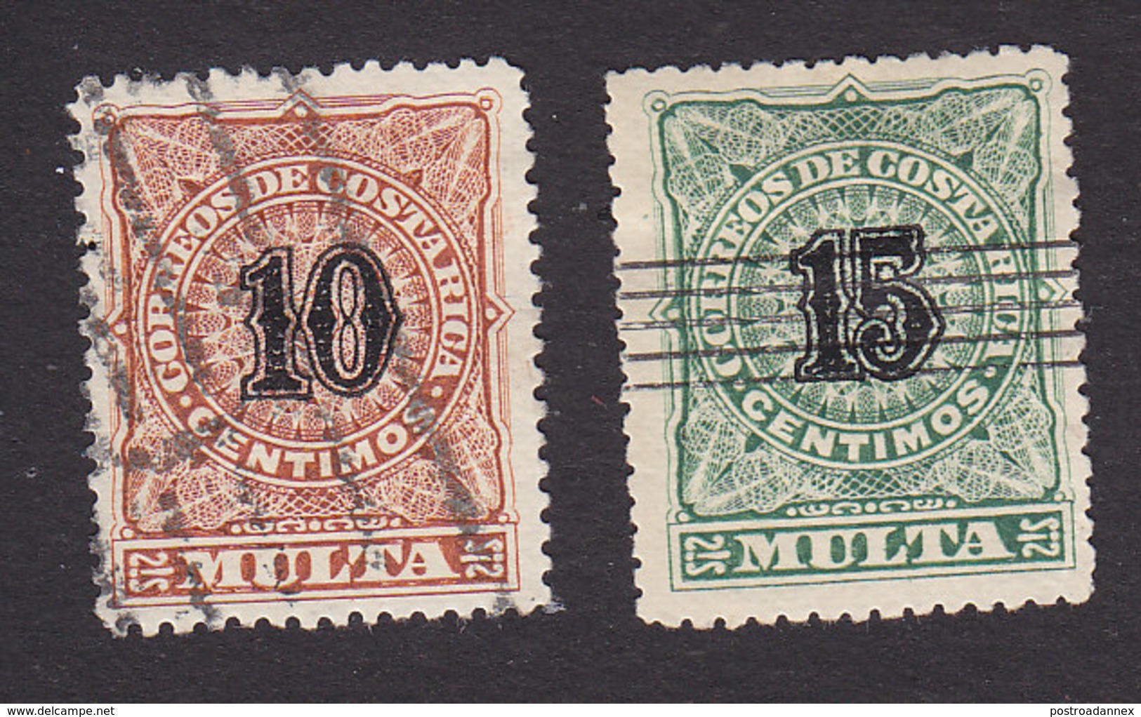 Costa Rica, Scott #J2-J3, Used, Postage Due, Issued 1903 - Costa Rica