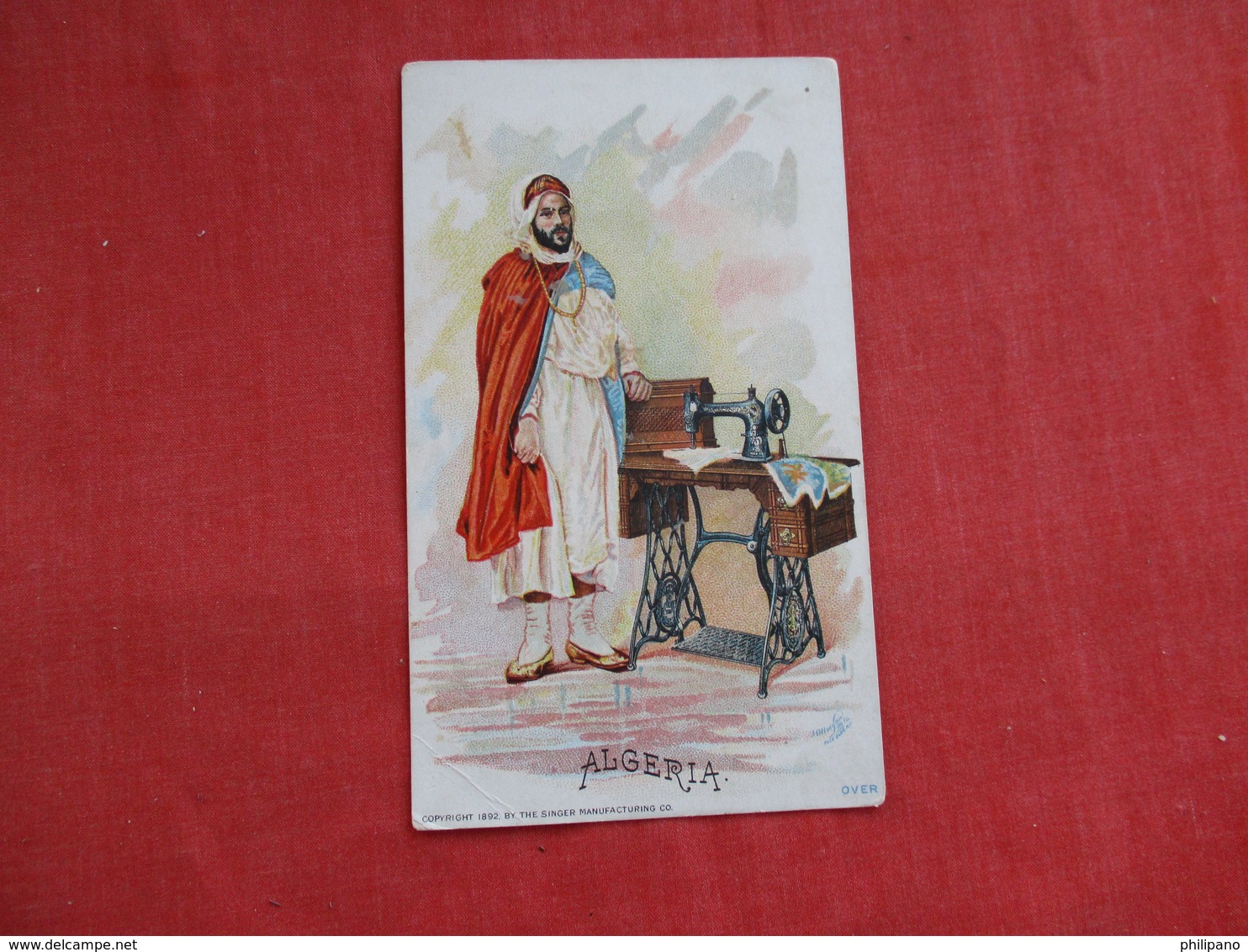 Singer Sewing Trade Card 1892 Algeria > Ref 2814 - Advertising