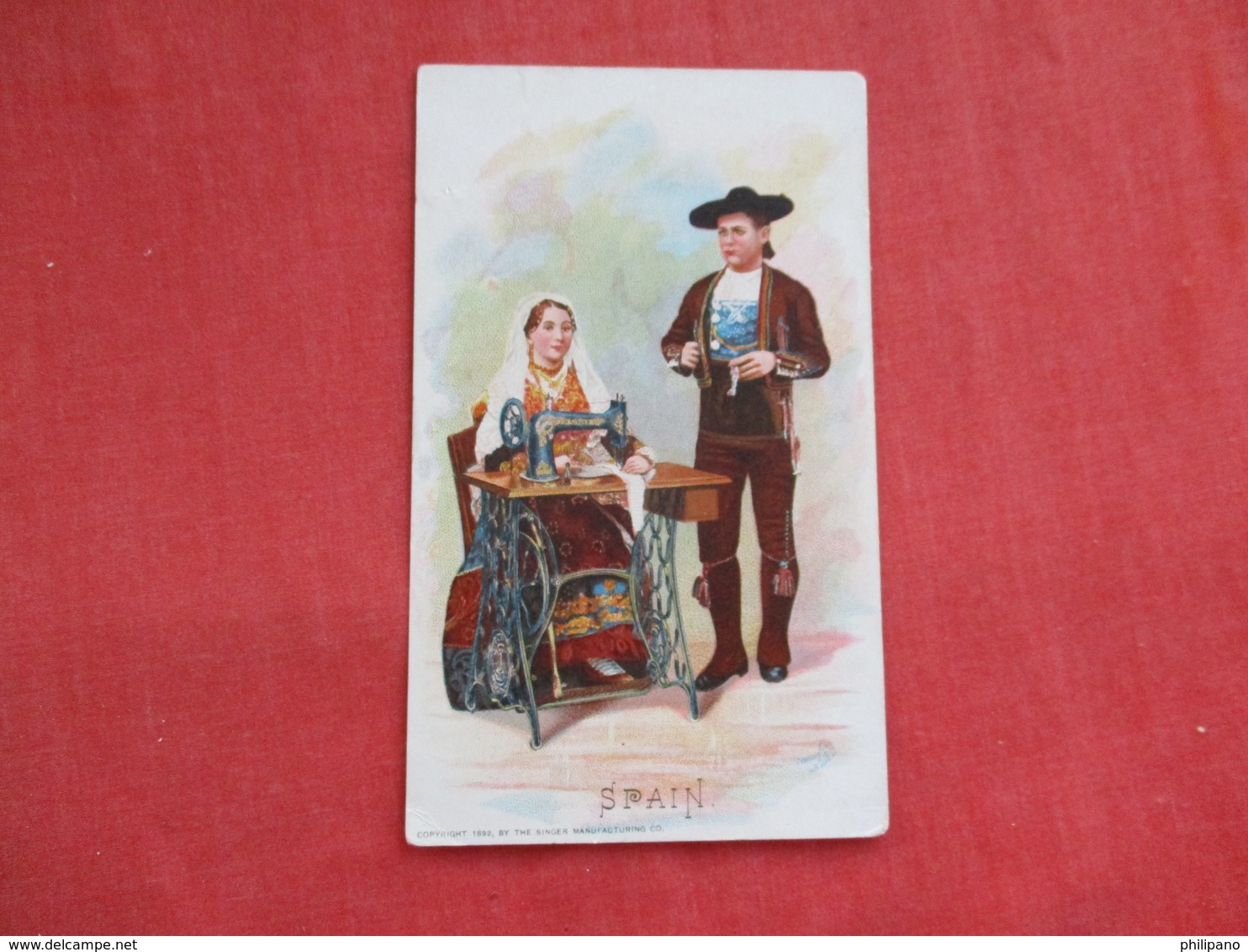 Singer Sewing Trade Card 1892 Spain   > Ref 2814 - Werbung