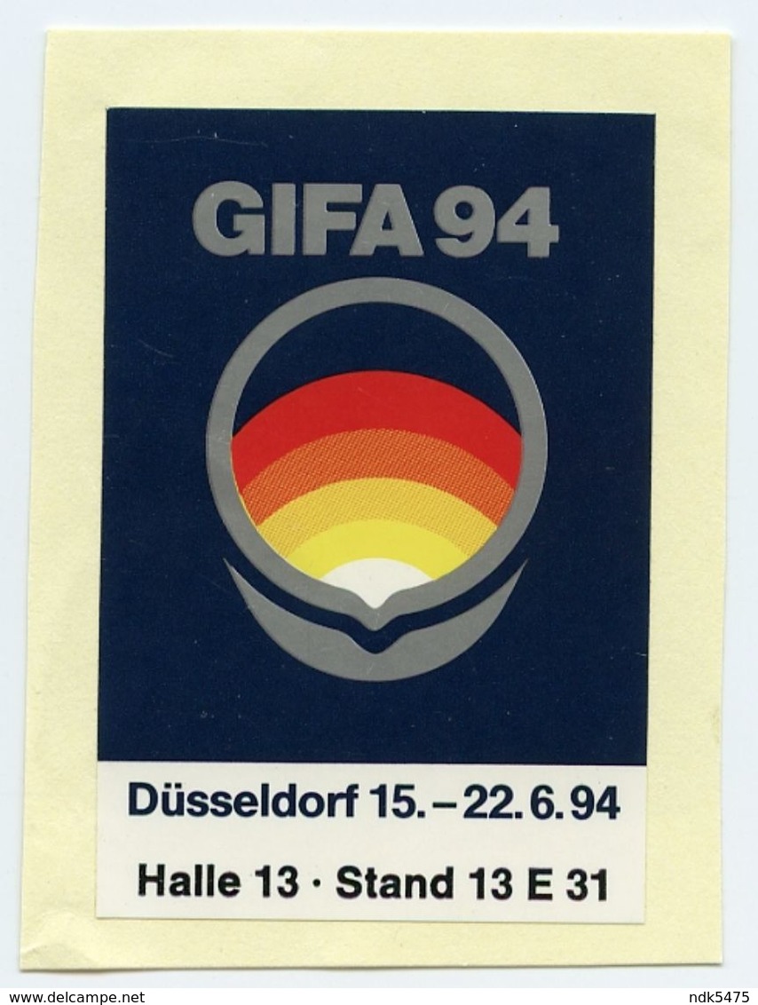 CINDERELLA : GERMANY - GIFA 94, DUSSELDORF - Erinnofilie