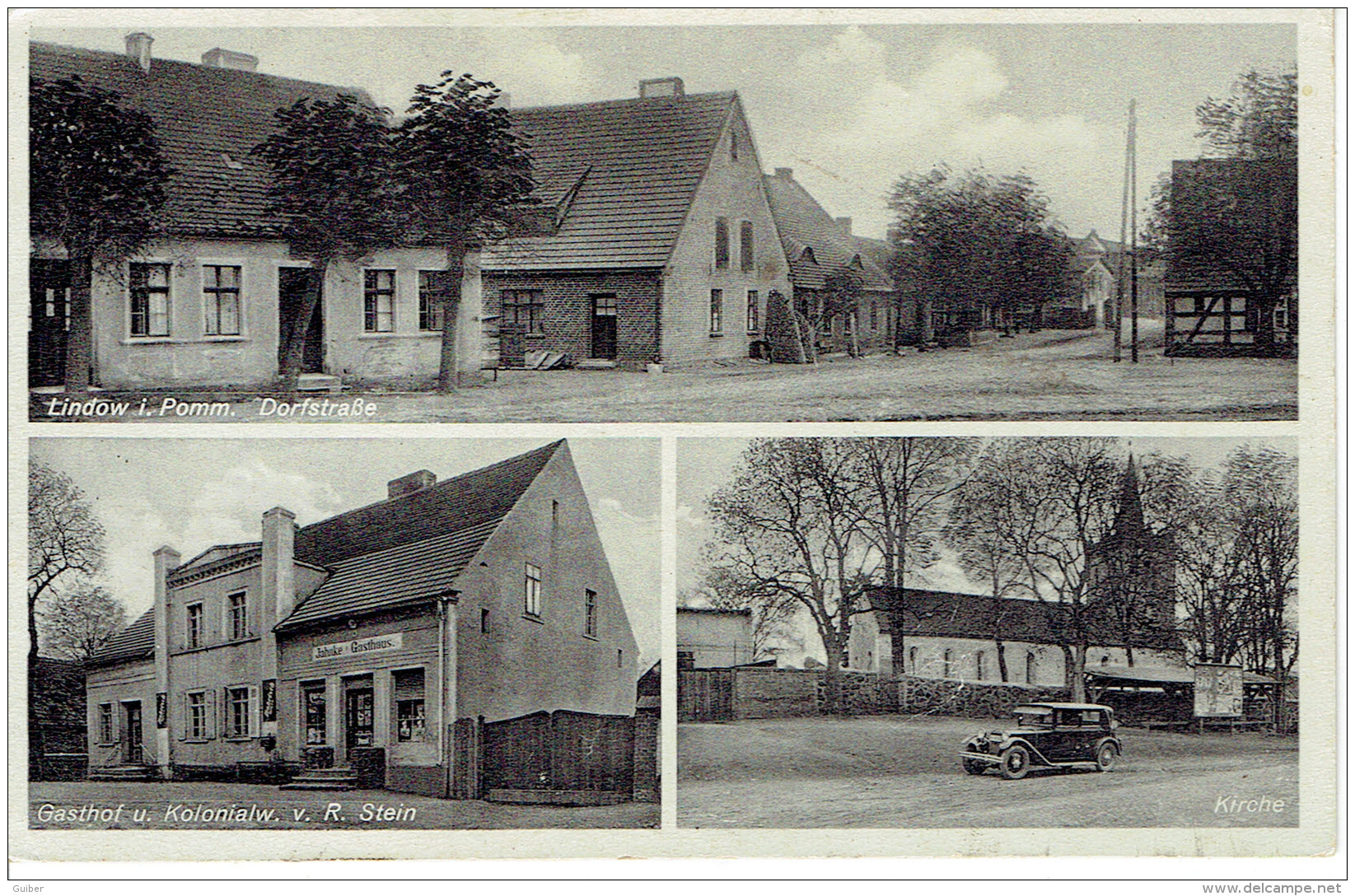 Berlin Kaulsdorf Lindow I. Dorfstategasthof U. Kolonialw V.r. Stein Kirche - Sonstige & Ohne Zuordnung