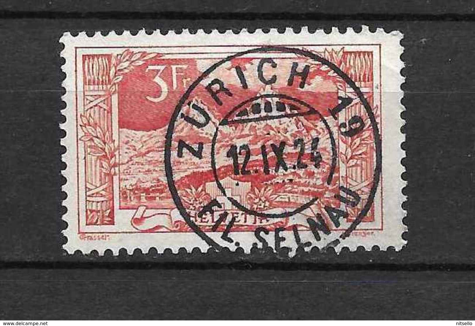 LOTE 1583  ///  SUIZA  1915     YVERT Nº: 167   CON FECHADOR DE ZURICH      ¡¡¡¡¡ LIQUIDATION !!!!!!! - Oblitérés