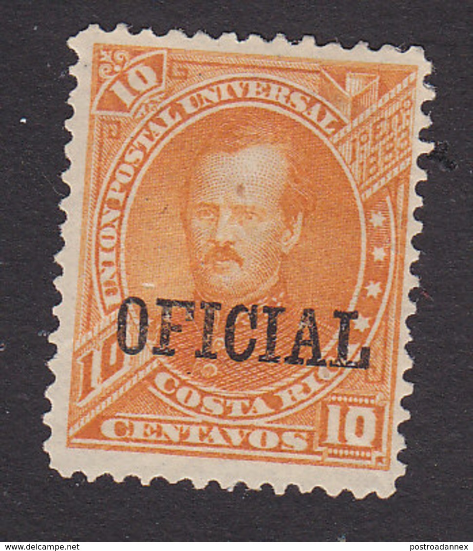 Costa Rica, Scott #O15, Mint Hinged, Overprinted Issues, Issued 1886 - Costa Rica