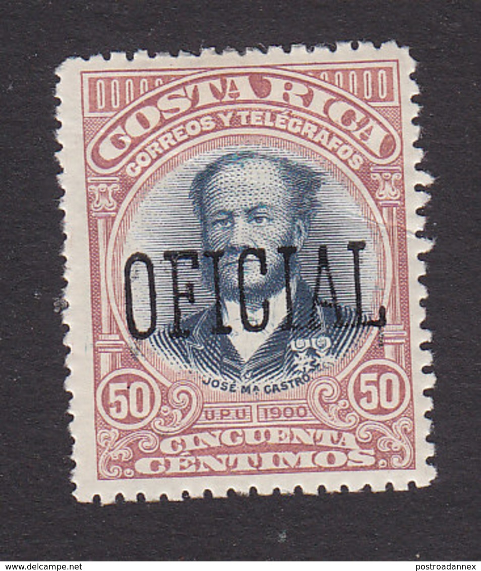 Costa Rica, Scott #O42, Mint Hinged, Overprinted Issues, Issued 1901 - Costa Rica