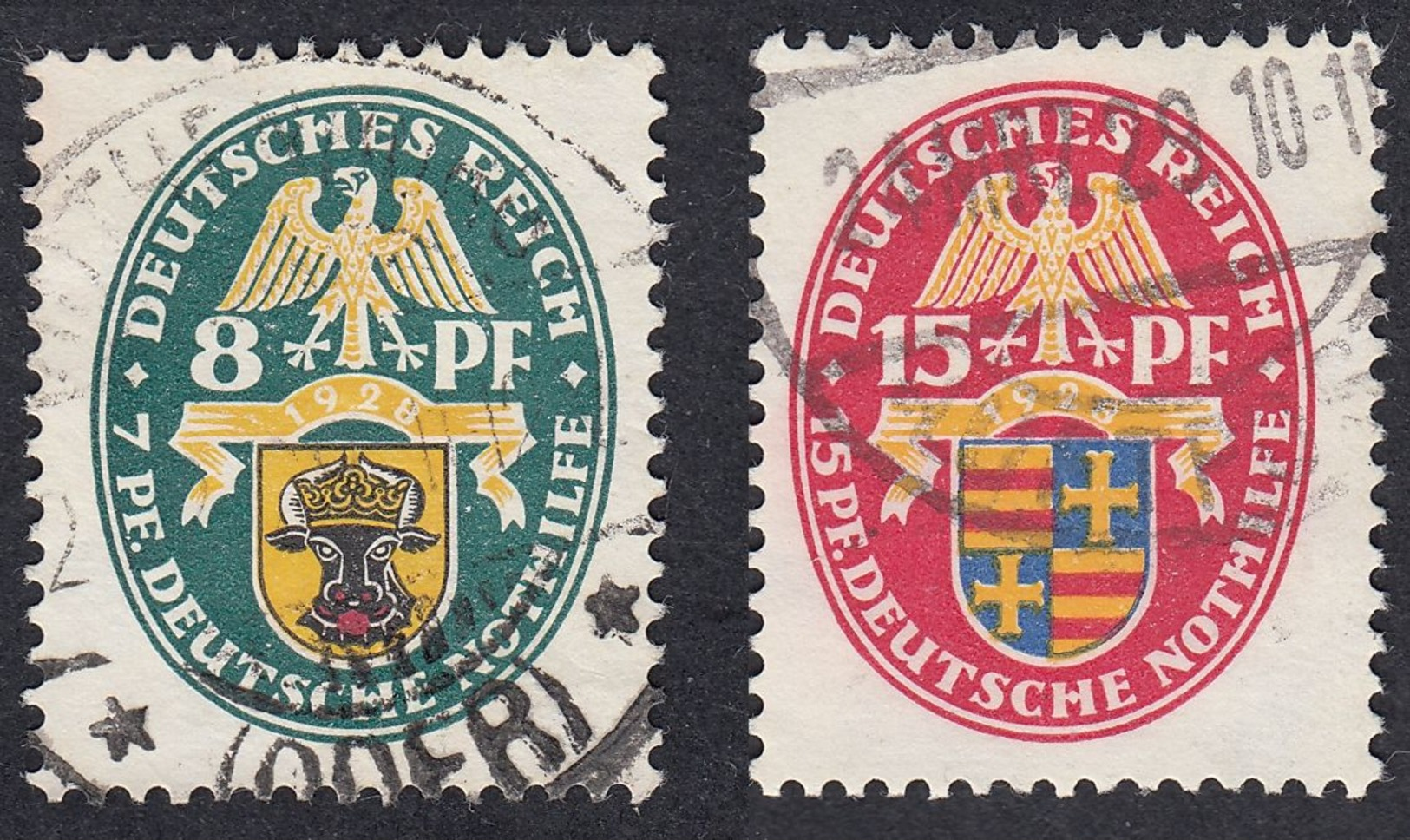 GERMANIA - ALLEMAGNE - 1928 - Lotto 2 Valori Obliterati: Yvert 417/418. - Usati