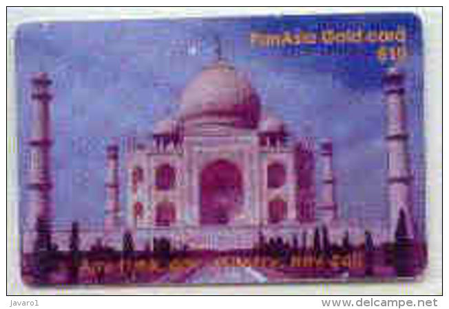 HKRM : P031 $10 PAN ASIA GOLD : INDIA Taj Mahal USED - Hongkong