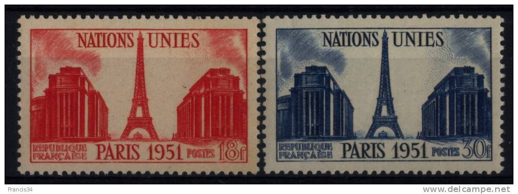 N° 911 Et N° 912 - X X - ( F 310 ) - ( 6e Session Des Nations Unies ) - Ungebraucht