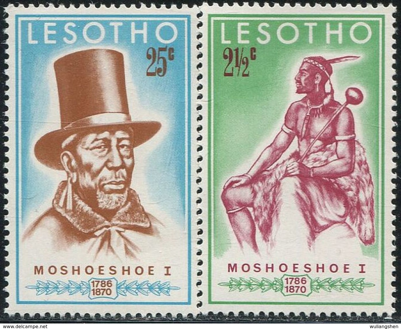 BN1678 Lesotho 1970 Celebrity 2V MNH - Lesotho (1966-...)