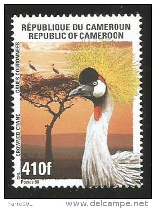 Cameroun Cameroon 1998 Crane Bird 410f Yv 892 Mi 1232 Neuf Mint - Cranes And Other Gruiformes