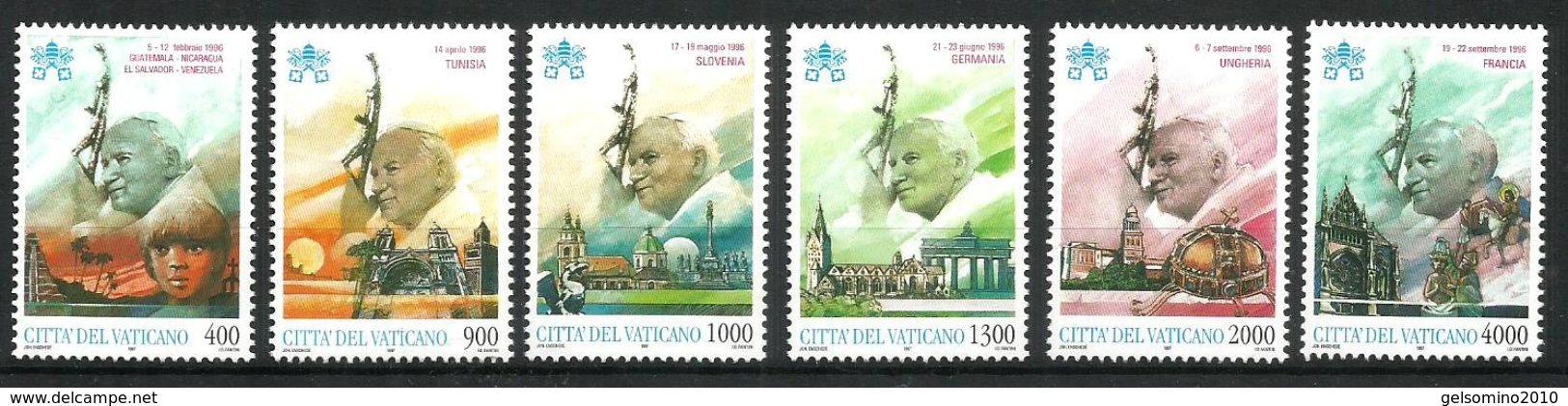 1997  VATICANO   Viaggi Serie Cpl Nuova ** MNH - Ungebraucht