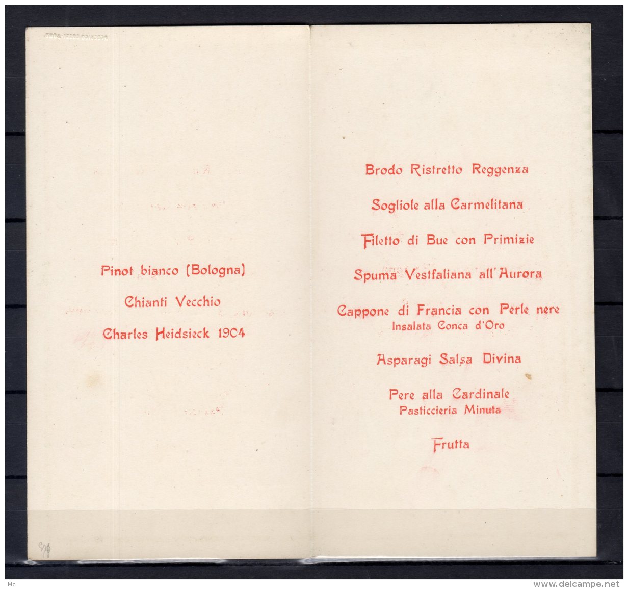 Roma - Grand Hotel - Vii Congresso Internazionale Di Dermatologia E Sifilografia - 11 Aprile 1912 - Menu