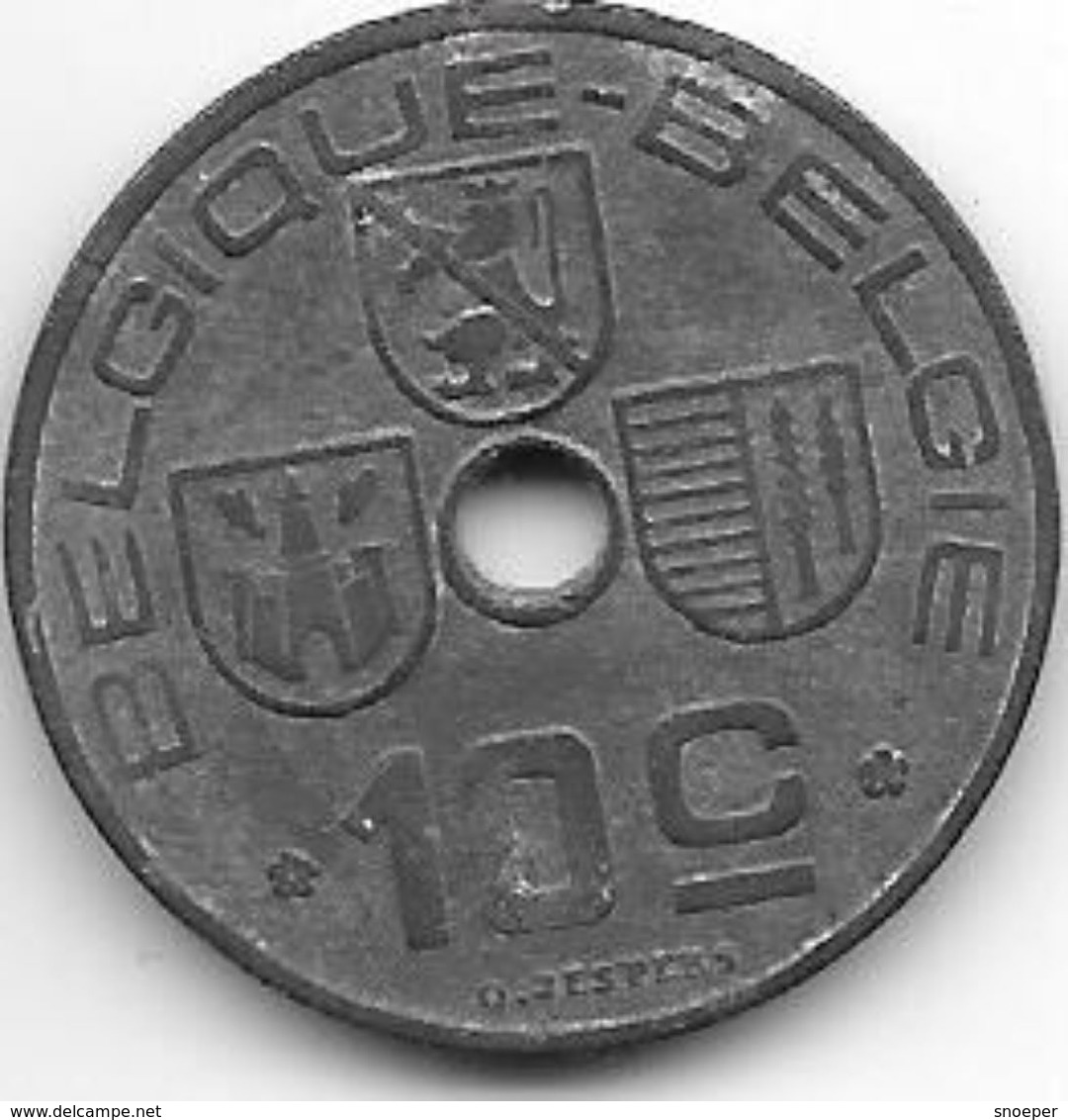 *belguim 10 Centimes 1941 French    Xf  !!!!! - 10 Cents