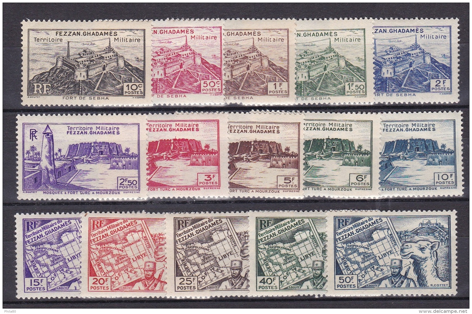 Fezzan N°28* à 42* - Unused Stamps