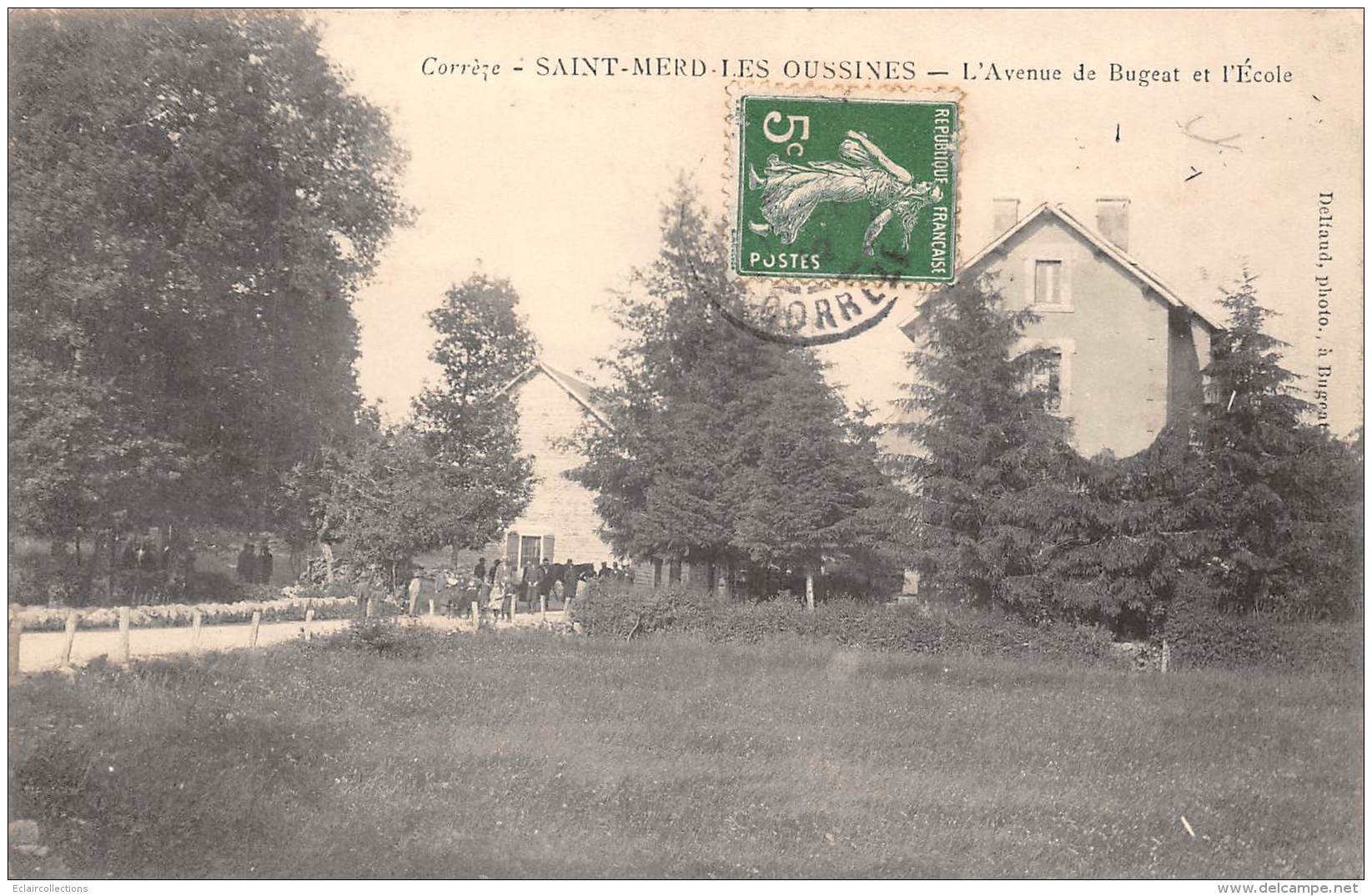 Saint  Merd Les Oussines      19      Avenue De Bugeat Et Ecole         (voir Scan) - Sonstige & Ohne Zuordnung