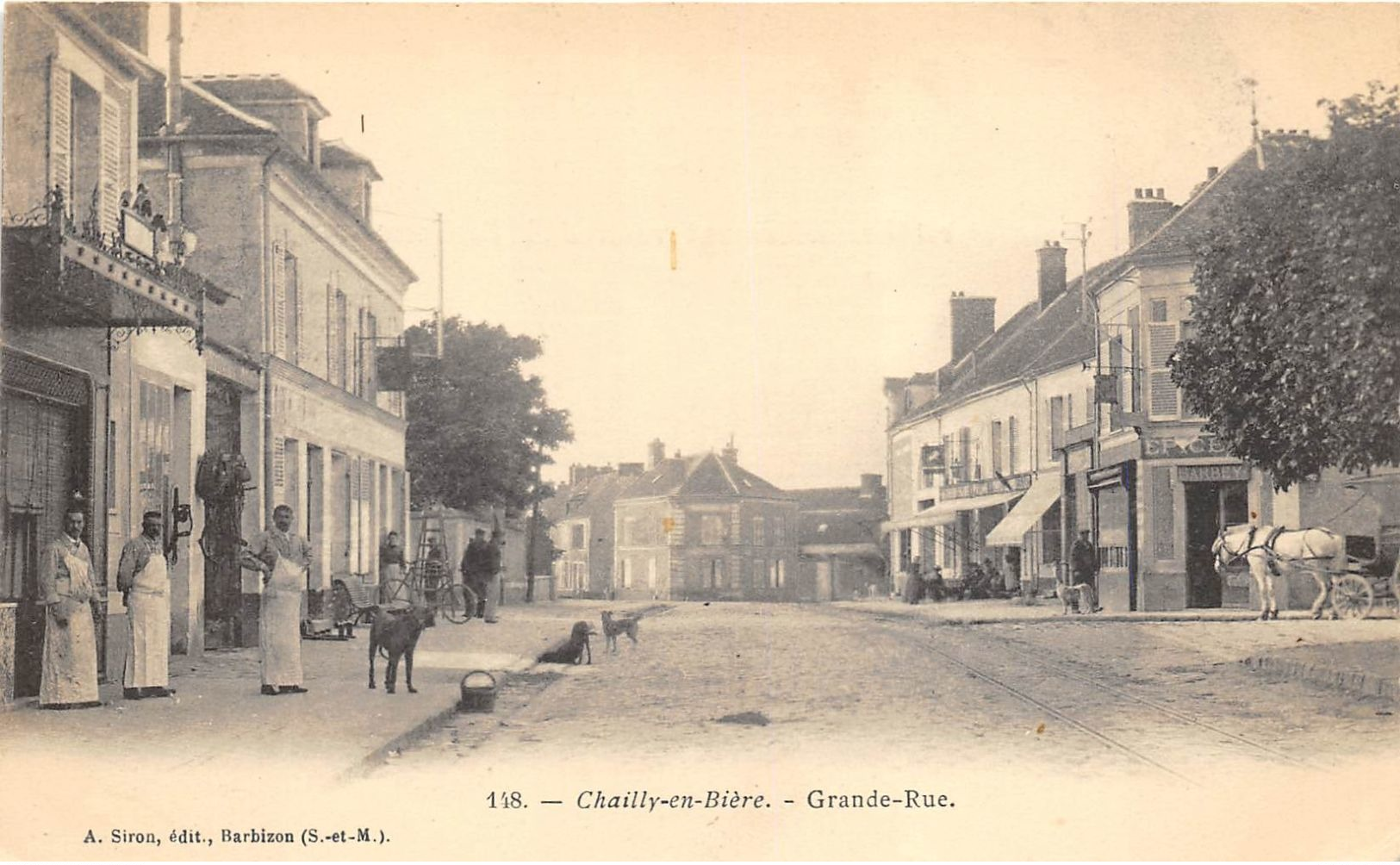 77 CHAILLY EN BIERE LA GRANDE RUE BELLE ANIMATION PRECURSEUR - Other & Unclassified