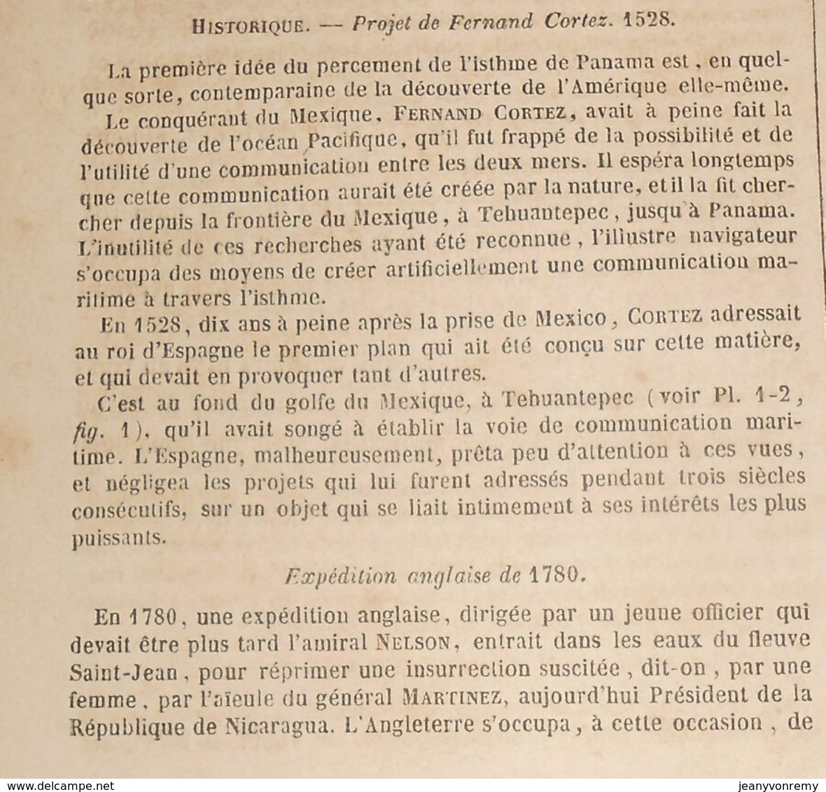 Plan Du Percement De L'Isthme Du Panama. 1859 - Travaux Publics