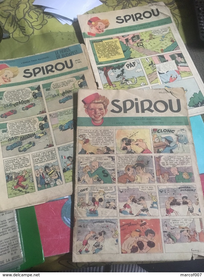 Spirou Trois Exemplaires 1948-1950-1952 - Spirou Et Fantasio