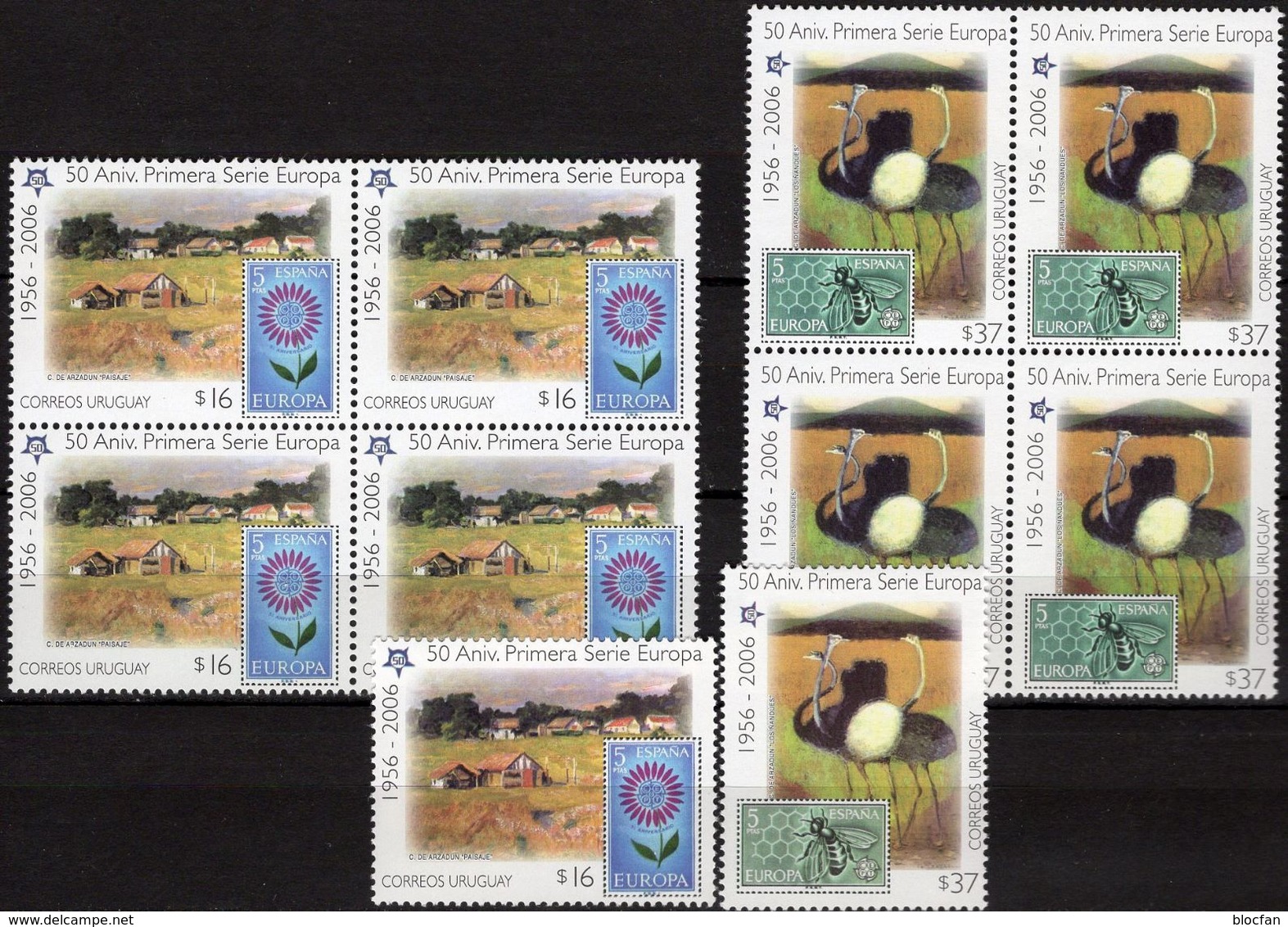 Dorf /Strauß 2005 Uruguay 2880/1+4-Blocks ** 35€ Stamps On Stamp Of Espana EUROPA Natur Sheets Ss 50 Year CEPT 2006 - Collections (without Album)