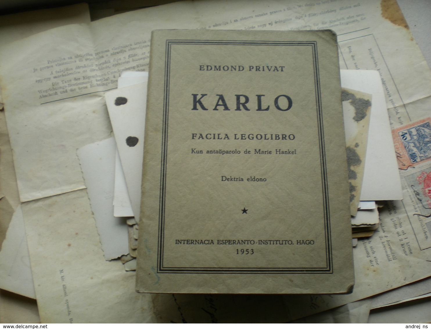 Esperanto Edmond Privat Karlo Facila Legolibro  Hago 1953 - Other & Unclassified