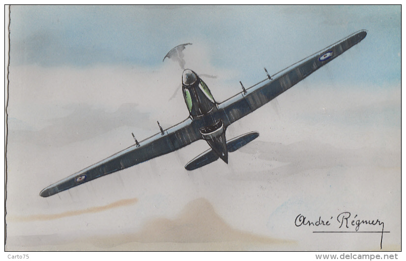 Aviation - Guerre -  Dessin André Régnier - Avion De Chasse Hawcker "Hurricane" - Editions Erpé - 1946-....: Era Moderna