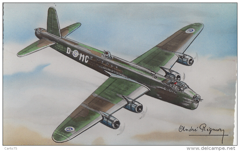 Aviation - Guerre - Dessin André Régnier - Avion Short Sterling - Editions Erpé - 1946-....: Era Moderna