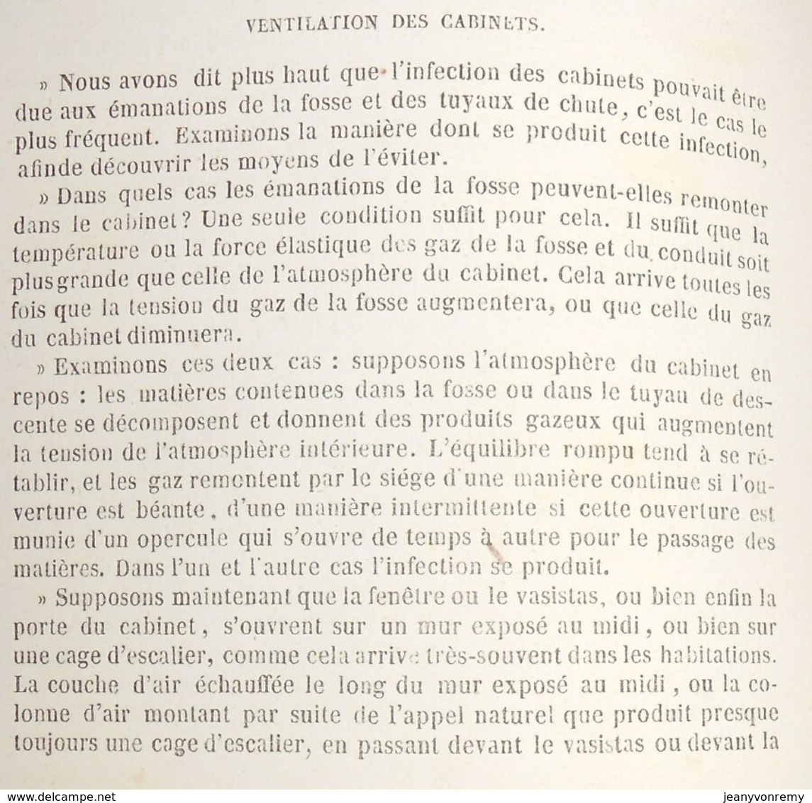 Plan de l'assainissement des latrines et lieux d'aisances. 1859